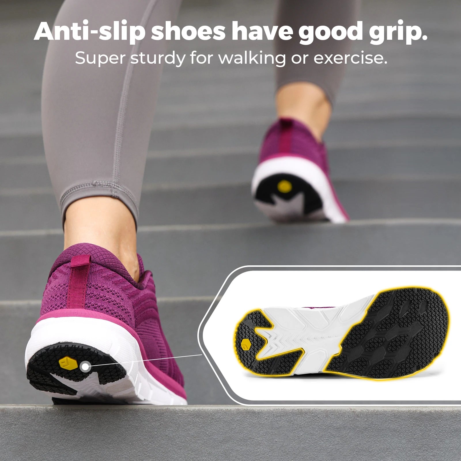 Women's Wide Fit Walking Sneakers – Breathable Lightweight Comfort Shoes – Black – 41