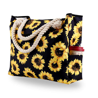 Striped Rope-Handle Beach Tote - The Dock Drop