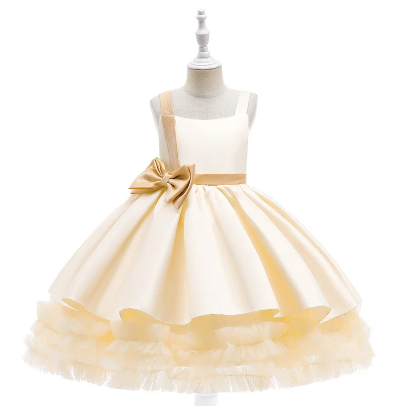 Girls’ Square-Neck Party Dress