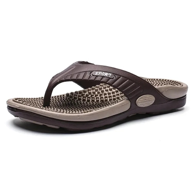 Men’s Massage Flip Flops – Lightweight Breathable Beach Sandals