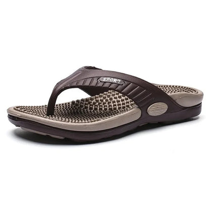 Men’s Massage Flip Flops – Lightweight Breathable Beach Sandals