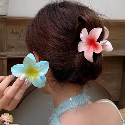 Tropical Flower Hair Claw Clip – Gradient Color