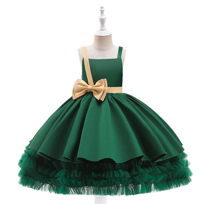 Girls’ Square-Neck Party Dress