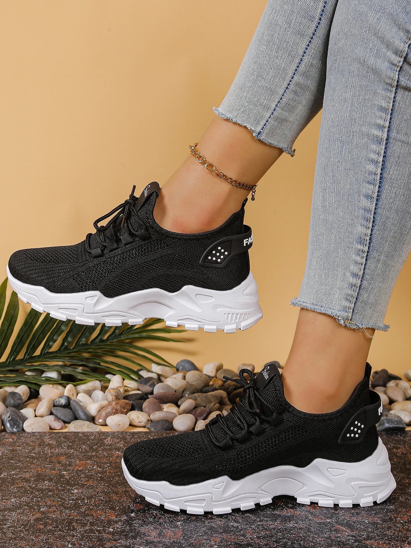 Women's peek-a-boo mesh Leopard print sneakers