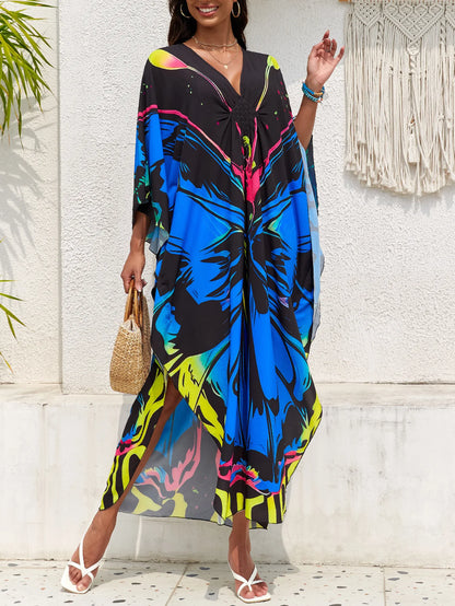 Women’s Flowing Caftan Cover-Up – Beach & Poolside Elegance
