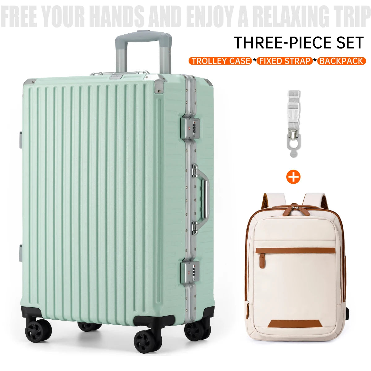 Aluminum Carry-On Luggage – Lightweight, TSA Lock, Spinner Wheels - The Dock Drop