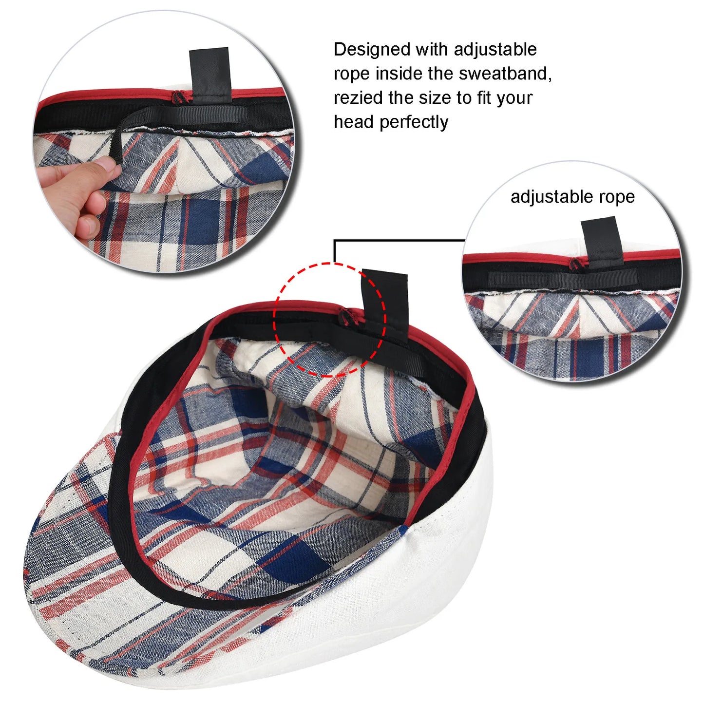 Men's Linen Flat Cap – Lightweight Newsboy Style