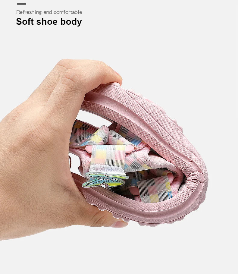 Summer Children Sandals Baby Girls Toddler Soft Non-Slip Shoes Baby Cute Pearl Princess Dance Kids