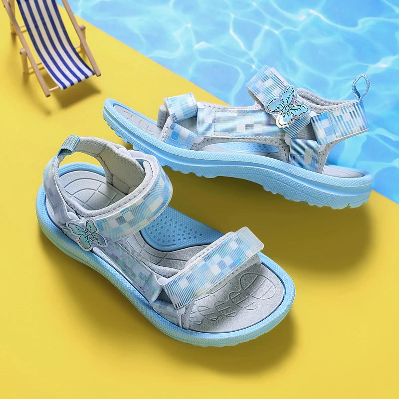 Summer Children Sandals Baby Girls Toddler Soft Non-Slip Shoes Baby Cute Pearl Princess Dance Kids