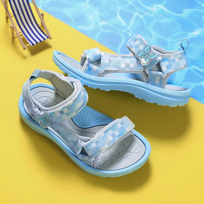 Summer Children Sandals Baby Girls Toddler Soft Non-Slip Shoes Baby Cute Pearl Princess Dance Kids