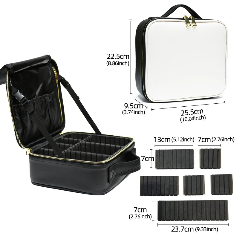 Travel Makeup Organizer Case – Portable Zipper Storage