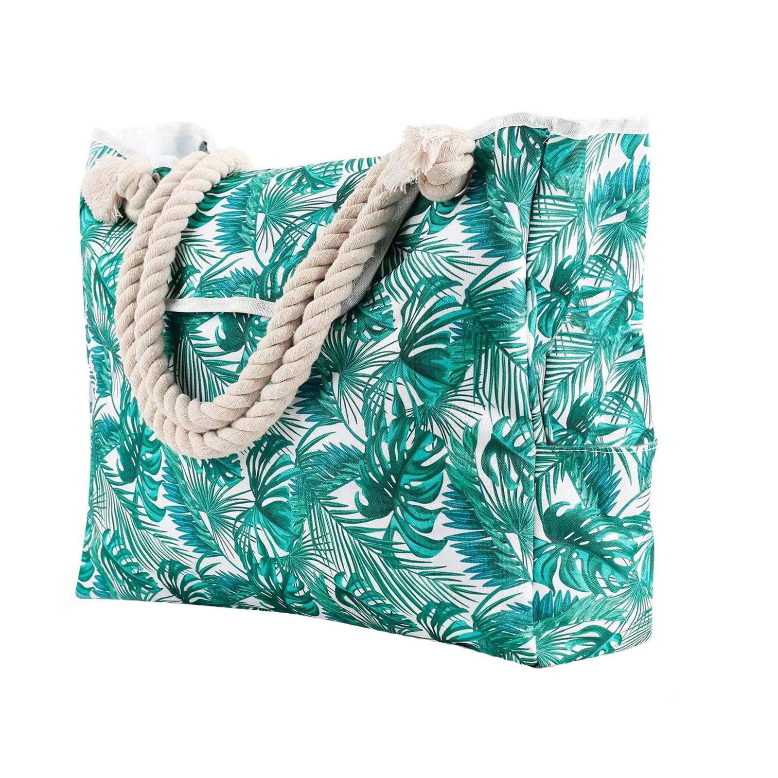 Striped Rope-Handle Beach Tote - The Dock Drop