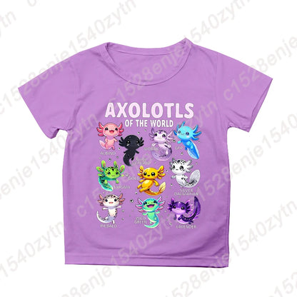 Kids’ Axolotl Graphic Tee – Soft, Comfy Crewneck