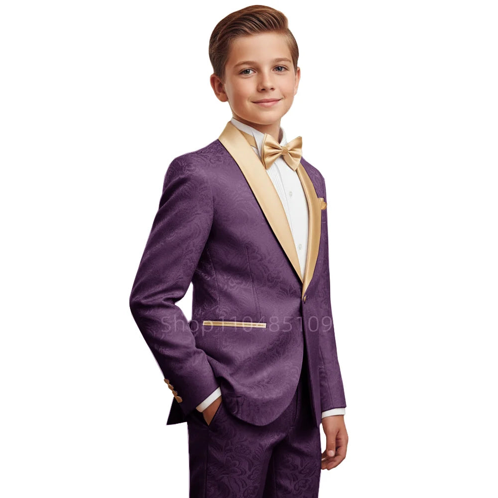 Boys' Jacquard 2-Piece Formal Suit