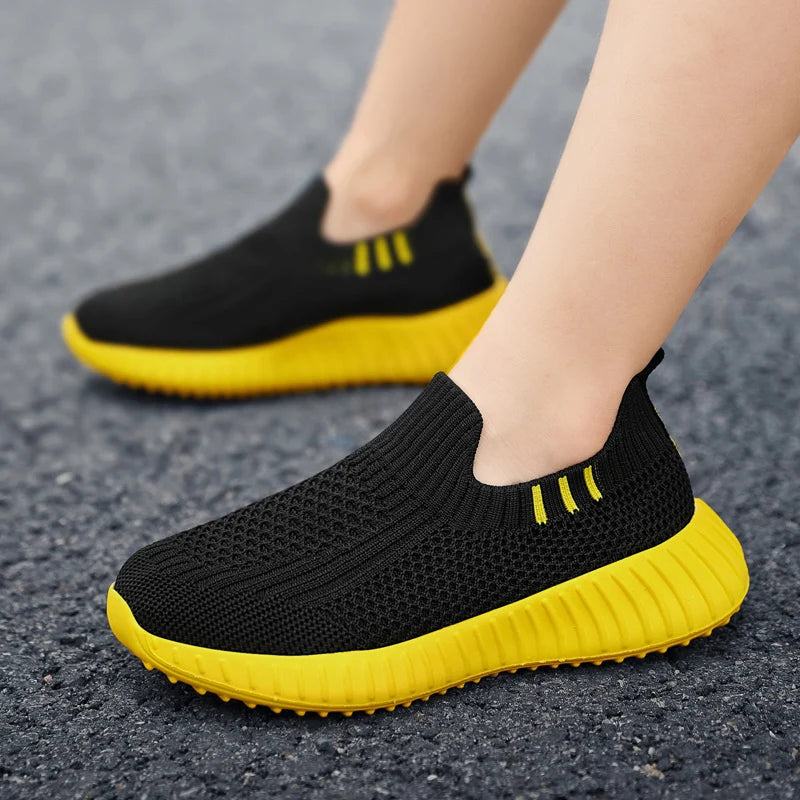 Kids’ Breathable Mesh Slip-on Sneakers
