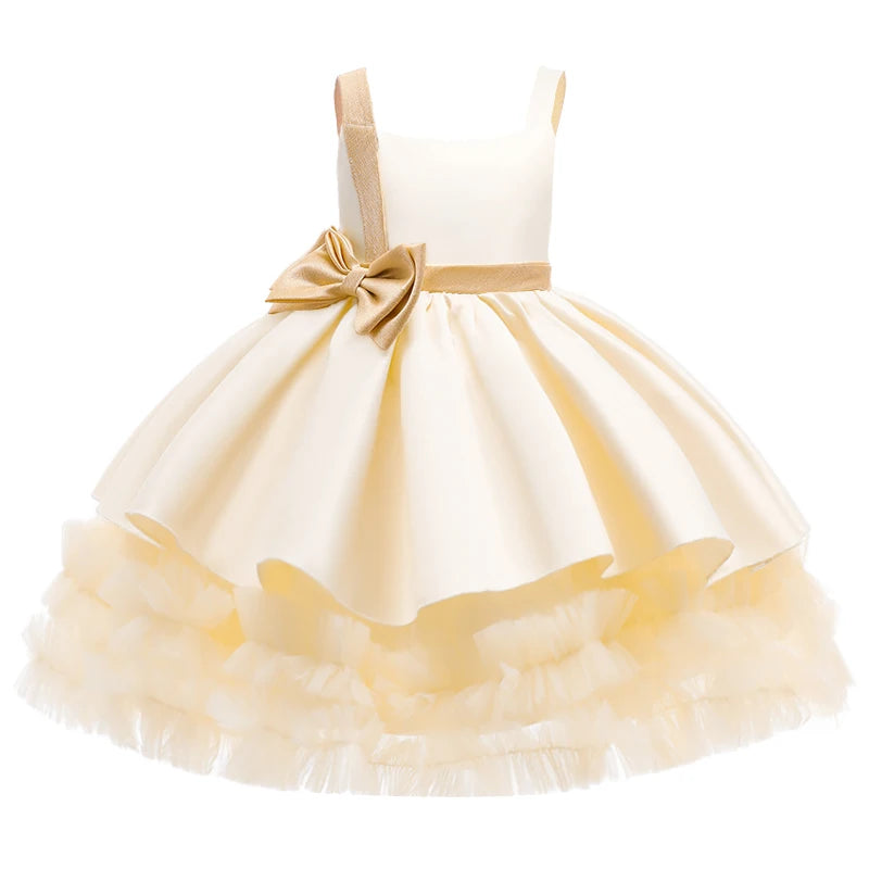 Girls’ Square-Neck Party Dress