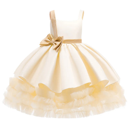 Girls’ Square-Neck Party Dress