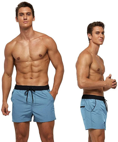 Men’s & Teens’ Quick-Dry Swim Shorts – Elastic Waist with Mesh Lining