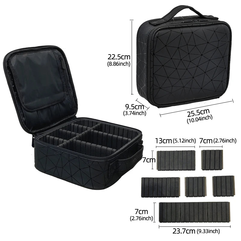 Travel Makeup Organizer Case – Portable Zipper Storage