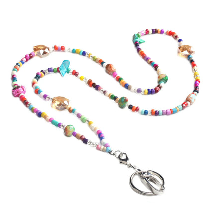 Beaded ID Lanyard Necklace – 36" Cruise Badge Holder