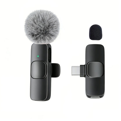 USB-C Wireless Lavalier Microphone – Portable Clip-On Travel Mic