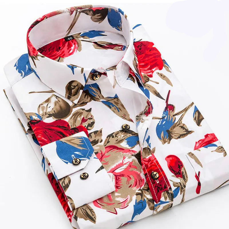 Men’s Long Sleeve Pattern Dress Shirt – Smart Casual