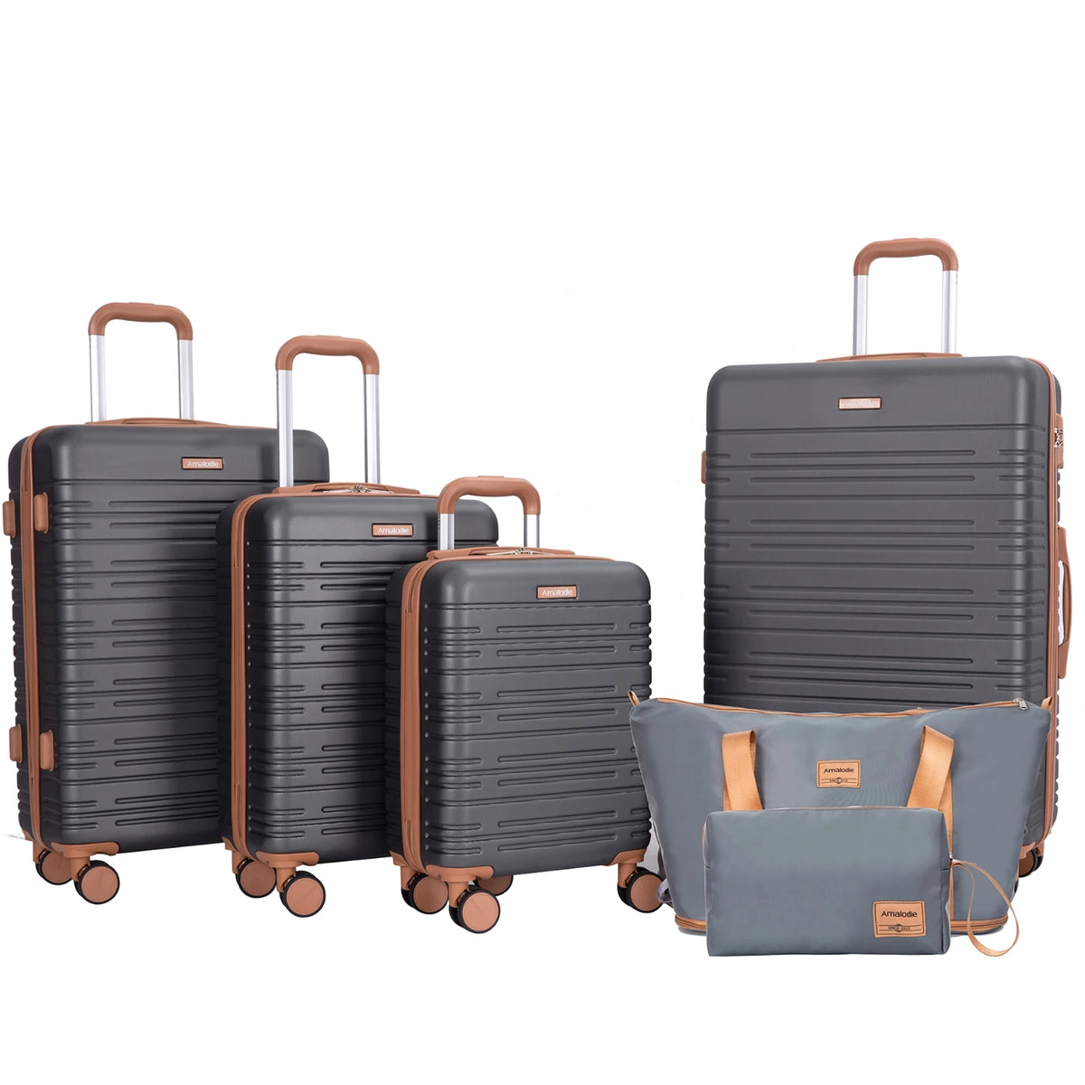 6-Piece Hardshell Spinner Luggage Set with TSA Locks