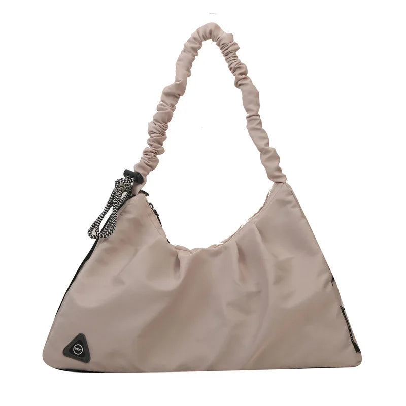 Women’s Ruched Gym Bag – Shoe Pocket, Wet Compartment & Yoga Mat Strap
