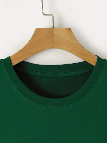 Men’s Cotton Compass Graphic T – Shirt – Lightweight Travel Comfort – Forest Green – S