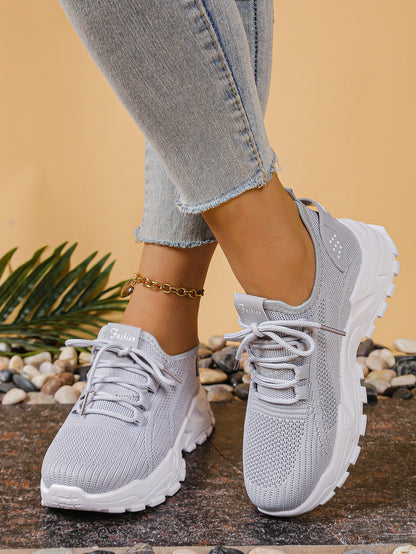 Women's peek-a-boo mesh Leopard print sneakers