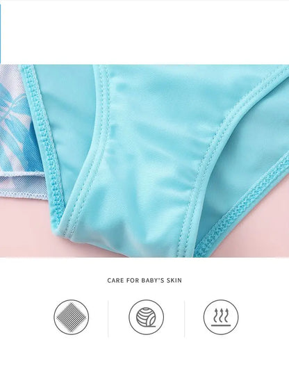 Girls 3-Piece Swimsuit Set — Bikini, Briefs and Cover-Up