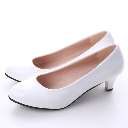 Women’s Classic Heeled Pumps – Slip-On, Office to Evening