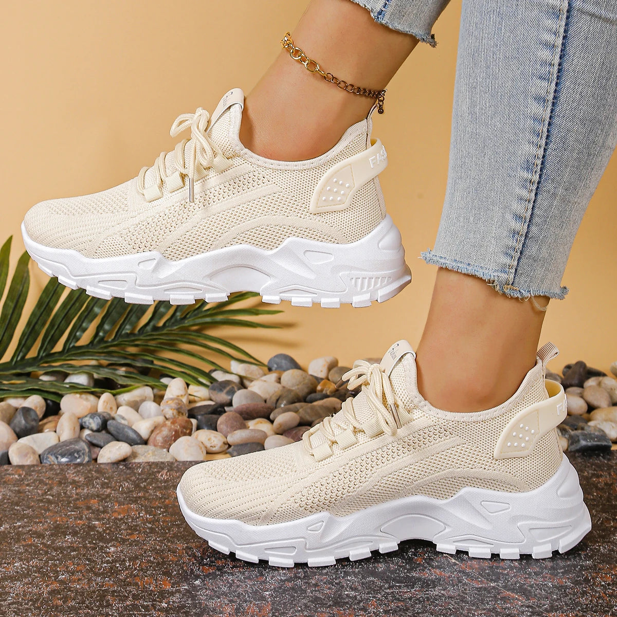 Women's peek-a-boo mesh Leopard print sneakers