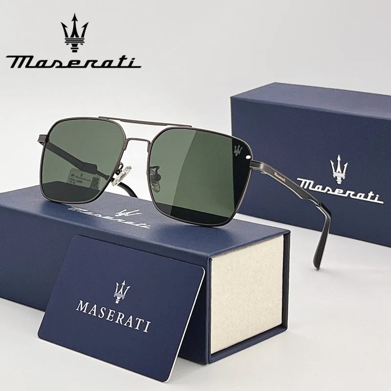 Square UV400 Sunglasses – Polarized Alloy Frame