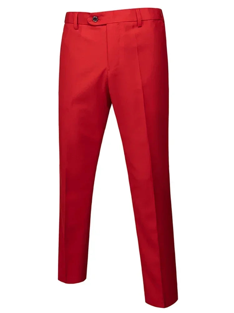 Solid Formal Tailored Suit Trousers