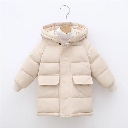 Kids Hooded Puffer Jacket – Warm, Lightweight, Zip Front (Unisex)