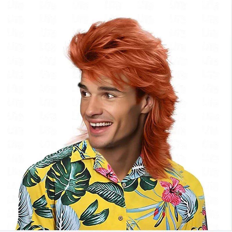 Men’s 80s Mullet Wig – Retro Rocker Hair Accessory