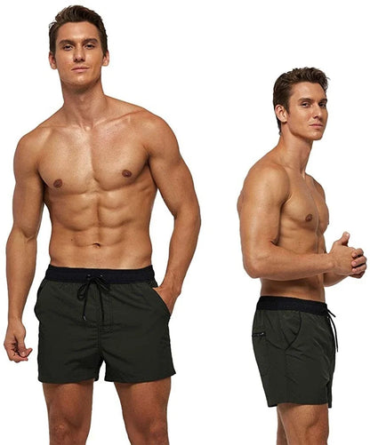 Men’s & Teens’ Quick-Dry Swim Shorts – Elastic Waist with Mesh Lining