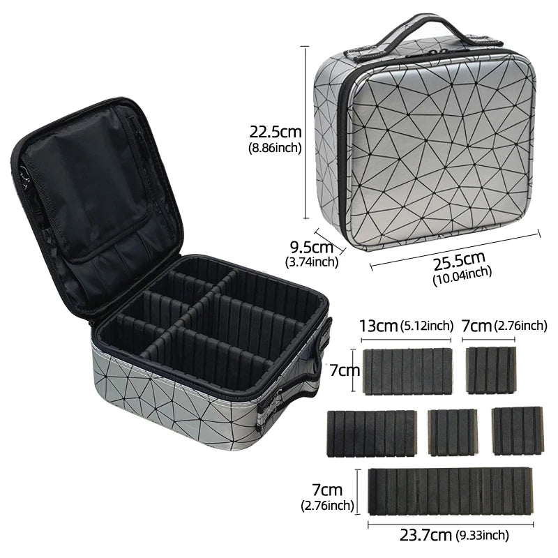 Travel Makeup Organizer Case – Portable Zipper Storage