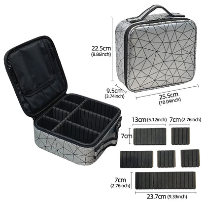 Travel Makeup Organizer Case – Portable Zipper Storage
