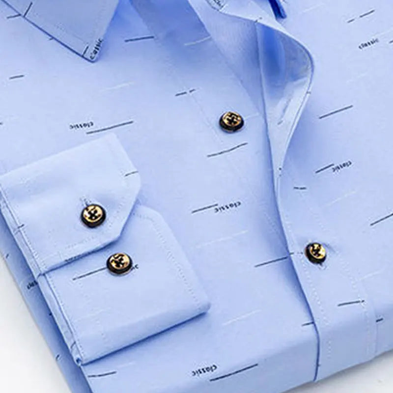 Men’s Long Sleeve Pattern Dress Shirt – Smart Casual