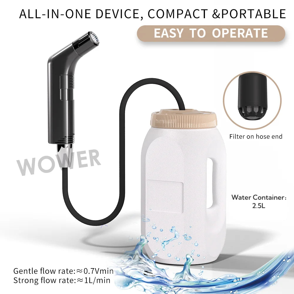 Rechargeable Portable Bidet for Travel, Cruises, RVs & Camping