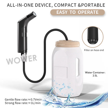 Rechargeable Portable Bidet for Travel, Cruises, RVs & Camping
