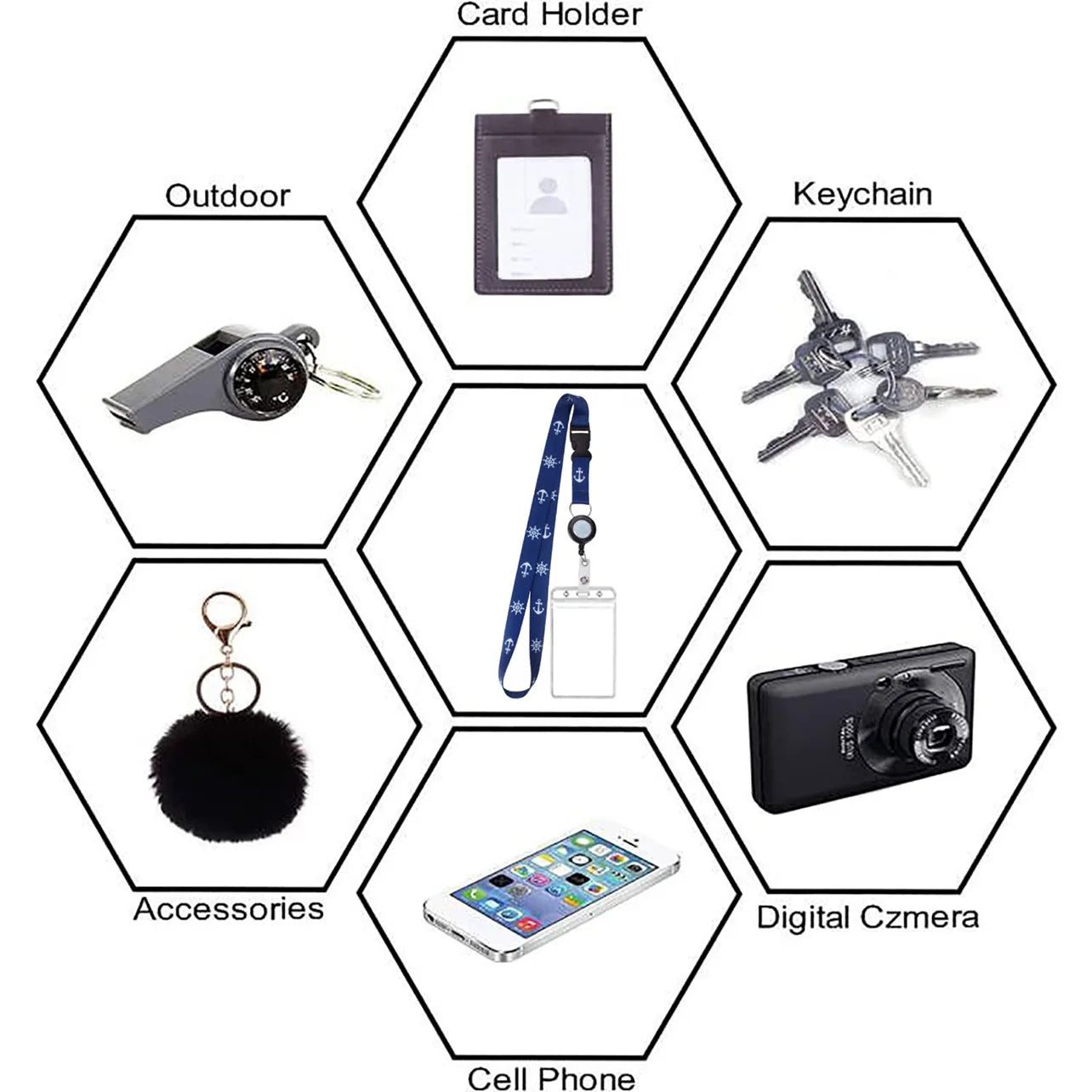 3-Piece Cruise Lanyard Set with Retractable Card Holders