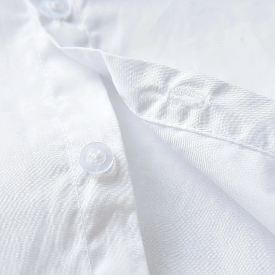 Boys White Formal Outfit Set – Shirt, Bow Tie & Suspenders