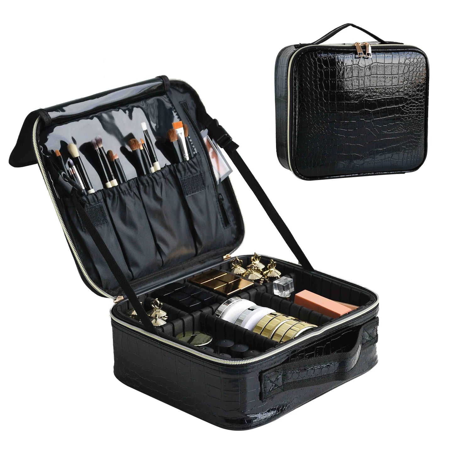 Travel Makeup Organizer Case – Portable Zipper Storage