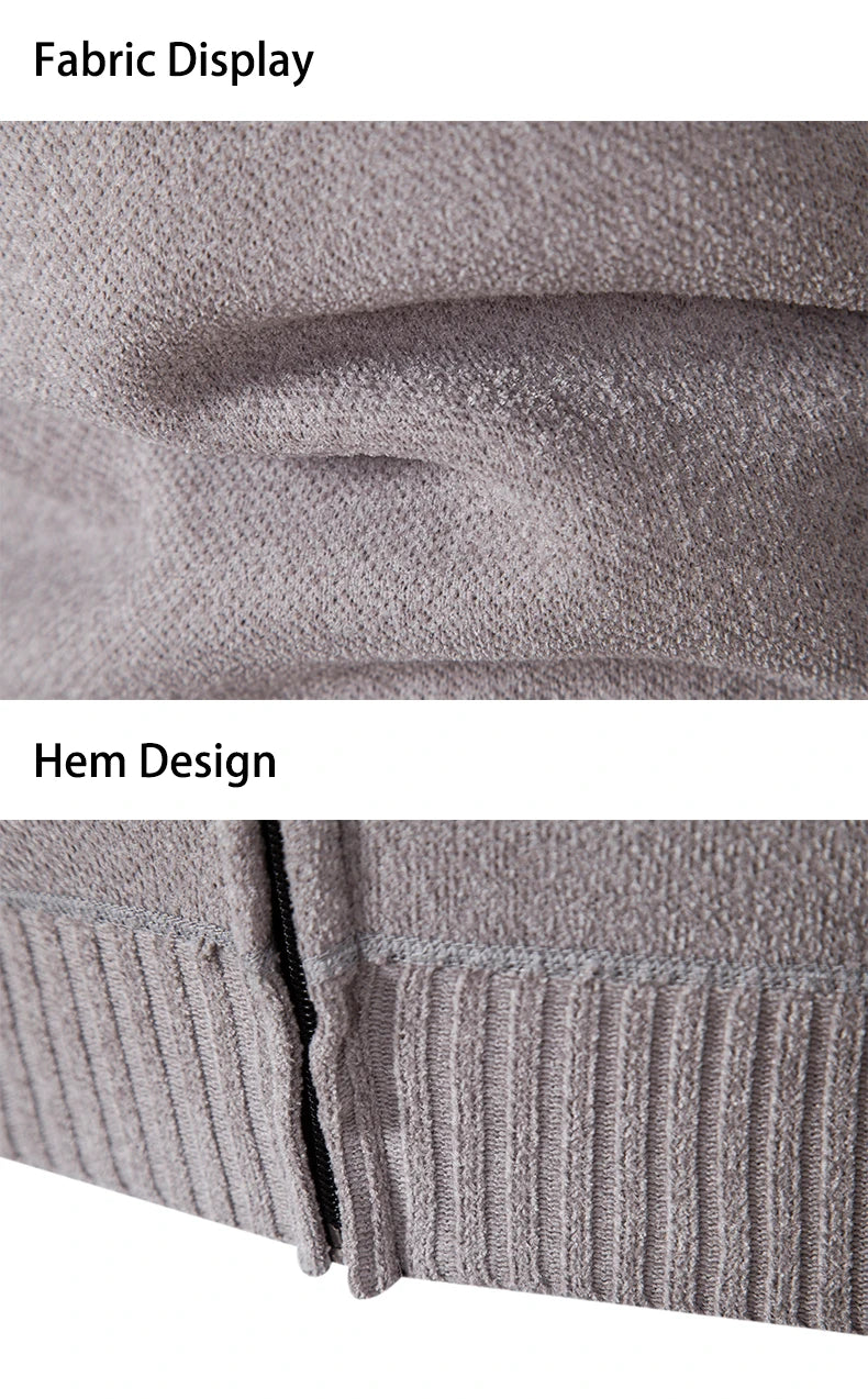 Men’s Stand-Collar Zip Knit Cardigan – Thick, Warm, Everyday Layer