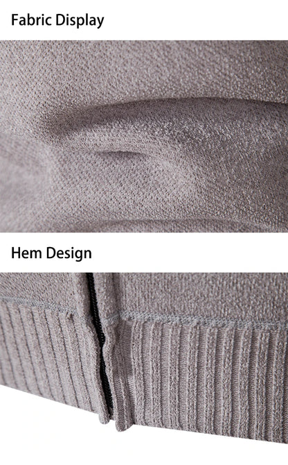 Men’s Stand-Collar Zip Knit Cardigan – Thick, Warm, Everyday Layer