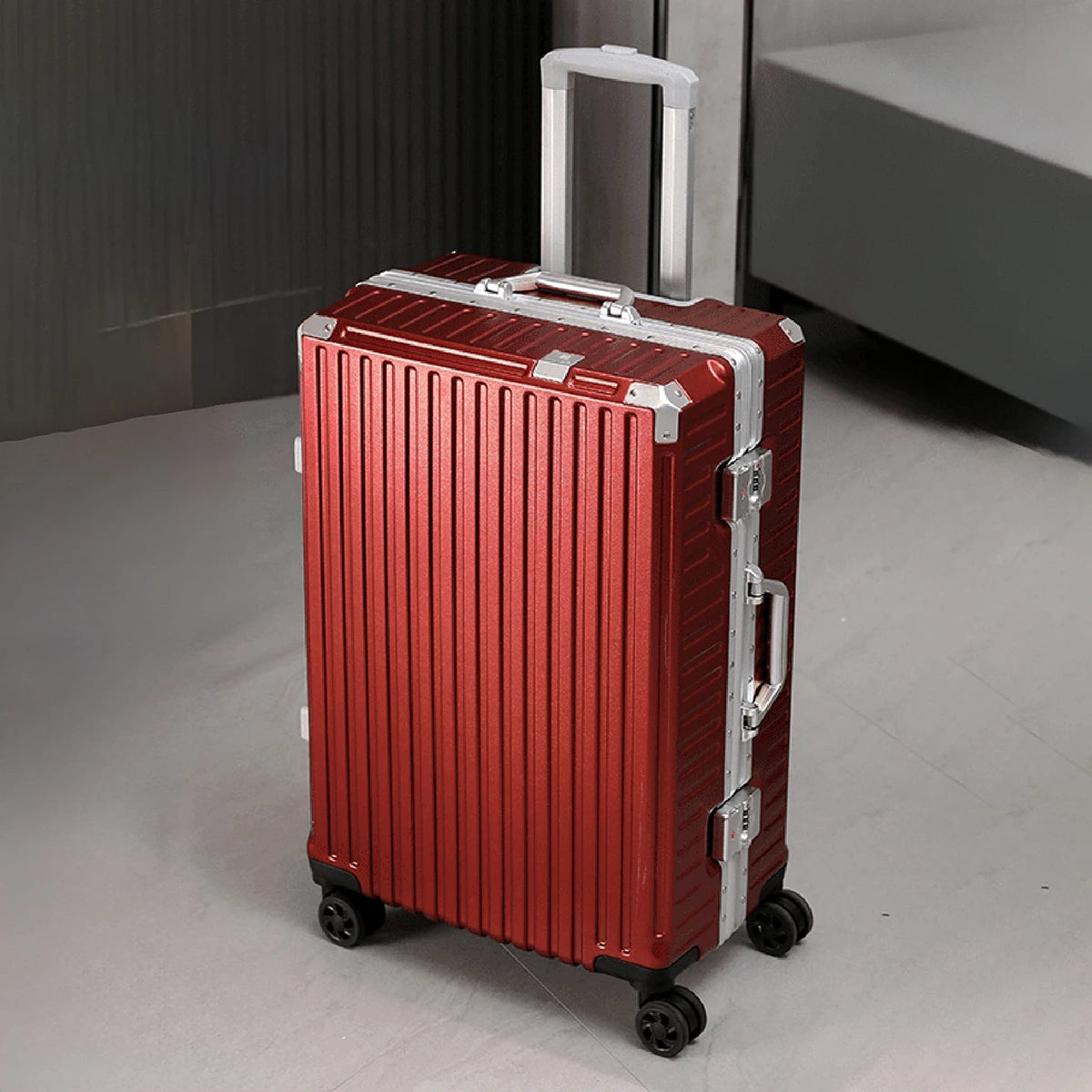 Aluminum Carry-On Luggage – Lightweight, TSA Lock, Spinner Wheels - The Dock Drop