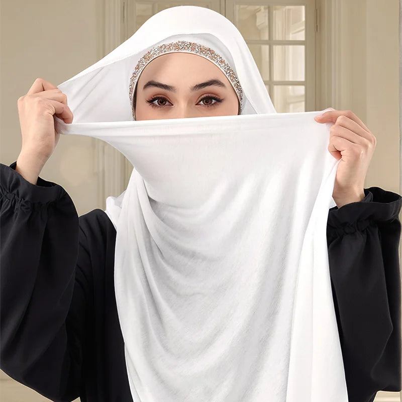 Women’s Lightweight Jersey Hijab Scarf – Breathable, Soft Stretch - The Dock Drop